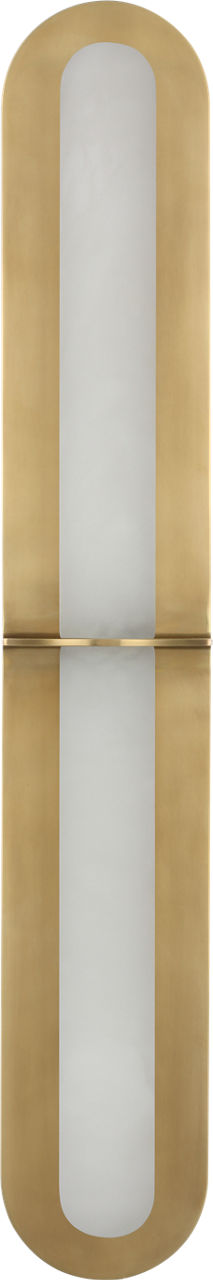 Fosse 28" Linear Tube Sconce | Antique-Burnished Brass | Alabaster