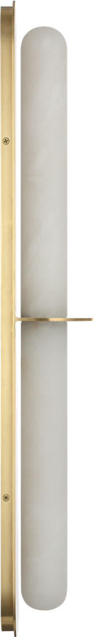 Fosse 28" Linear Tube Sconce | Antique-Burnished Brass | Alabaster