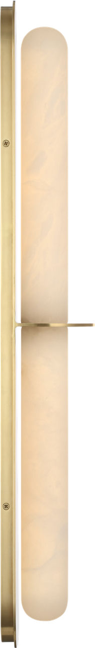 Fosse 28" Linear Tube Sconce | Antique-Burnished Brass | Alabaster
