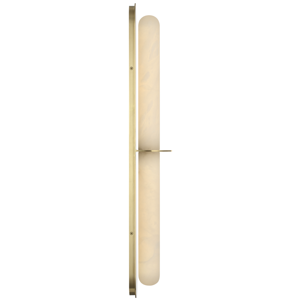 Fosse 28" Linear Tube Sconce | Antique-Burnished Brass | Alabaster