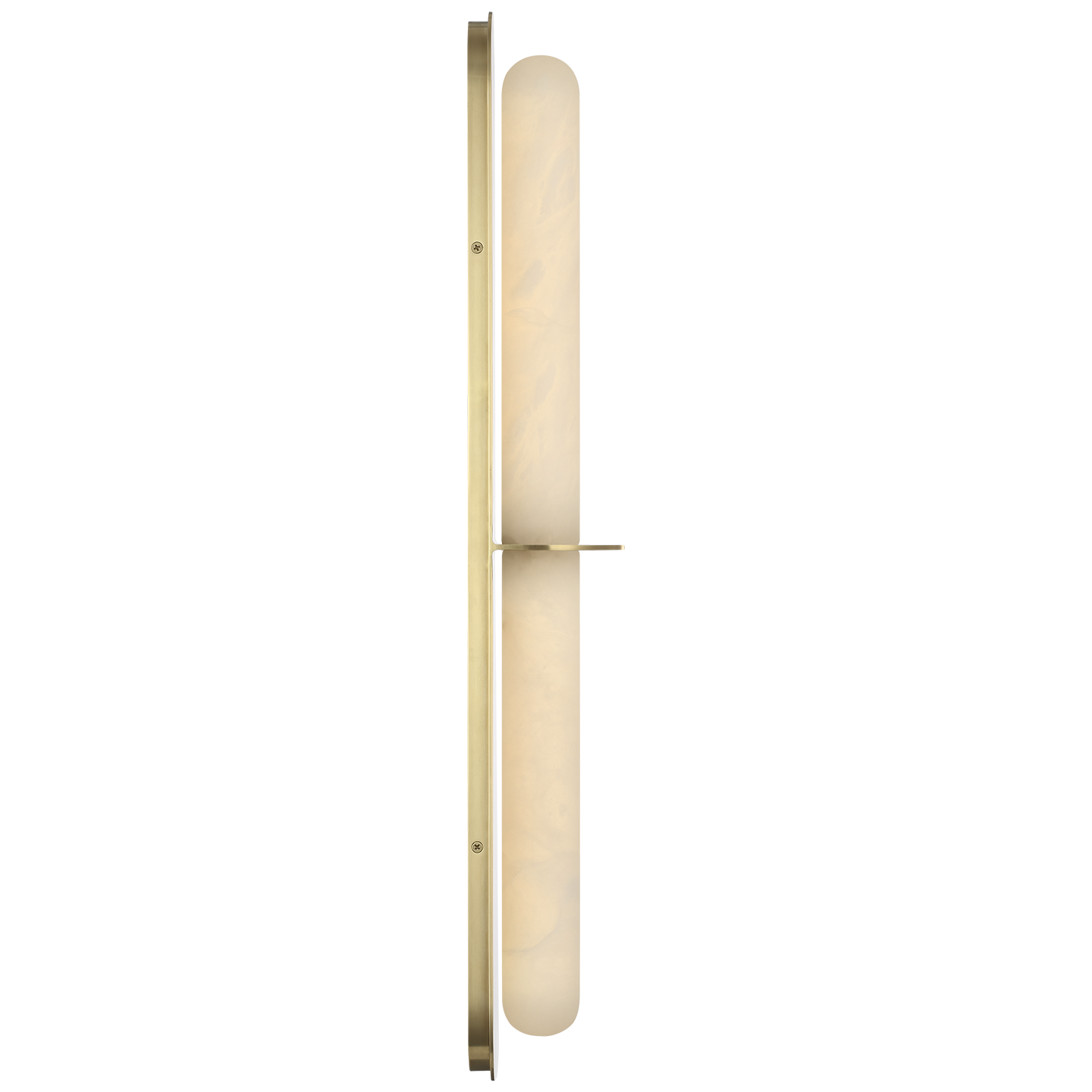 Fosse 28" Linear Tube Sconce | Antique-Burnished Brass | Alabaster