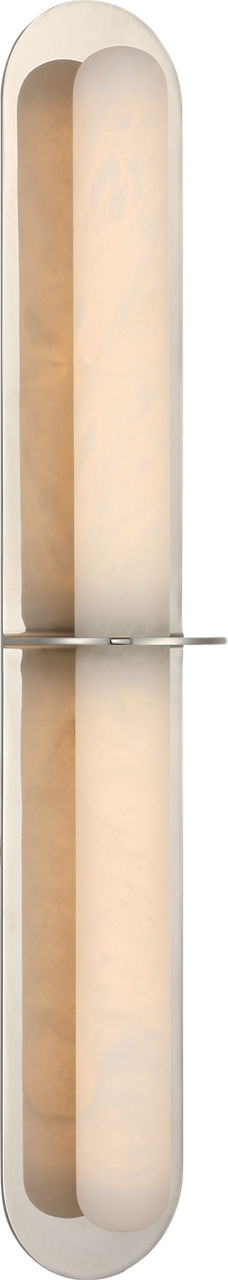 Fosse 28" Linear Tube Sconce | Polished Nickel | Alabaster