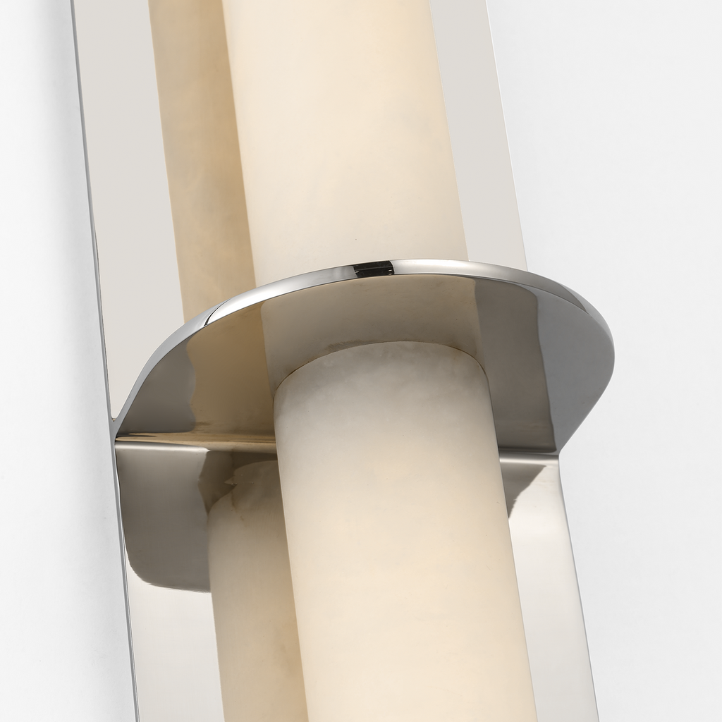 Fosse 28" Linear Tube Sconce | Polished Nickel | Alabaster
