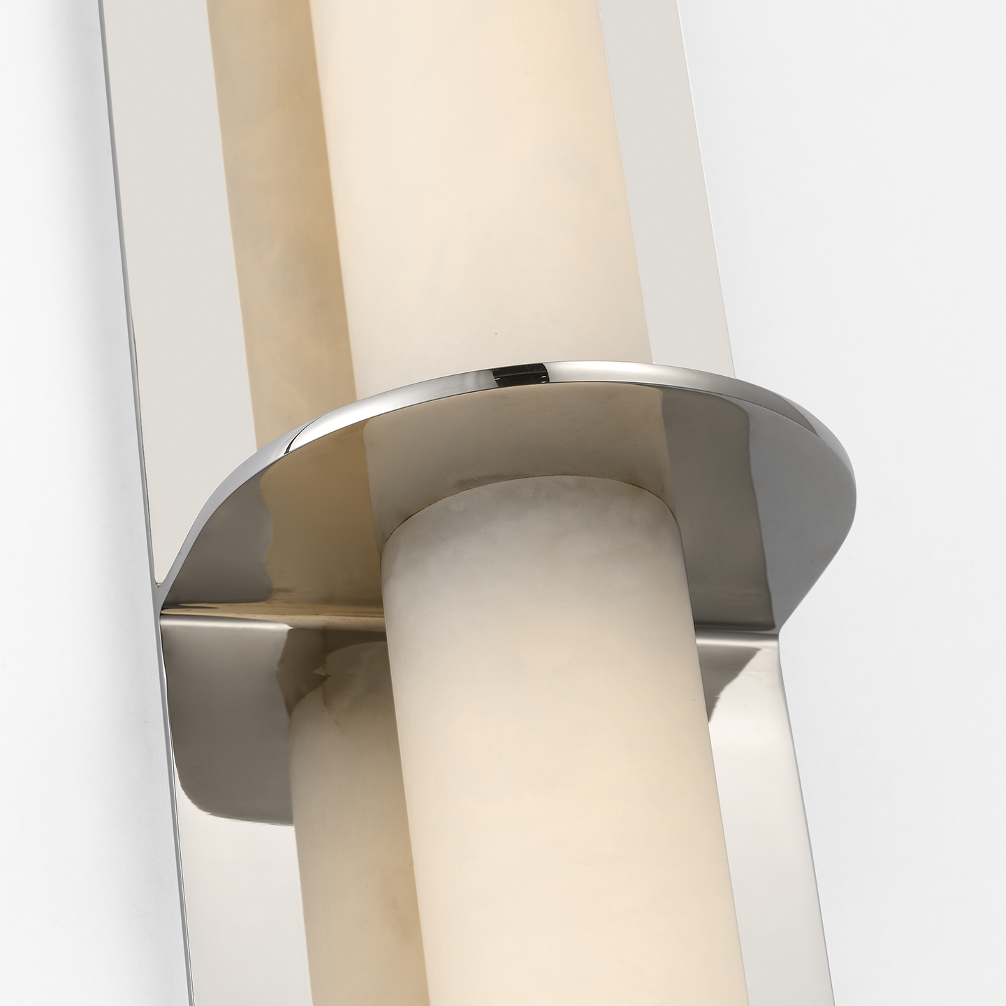 Fosse 28" Linear Tube Sconce | Polished Nickel | Alabaster