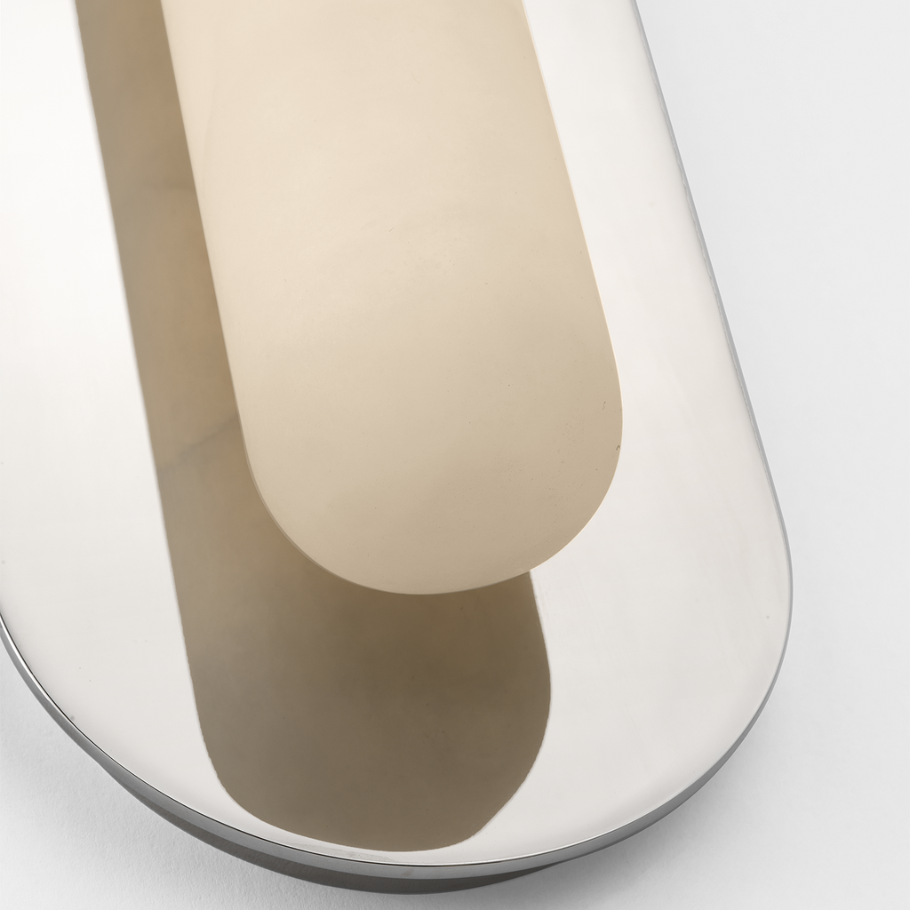 Fosse 28" Linear Tube Sconce | Polished Nickel | Alabaster