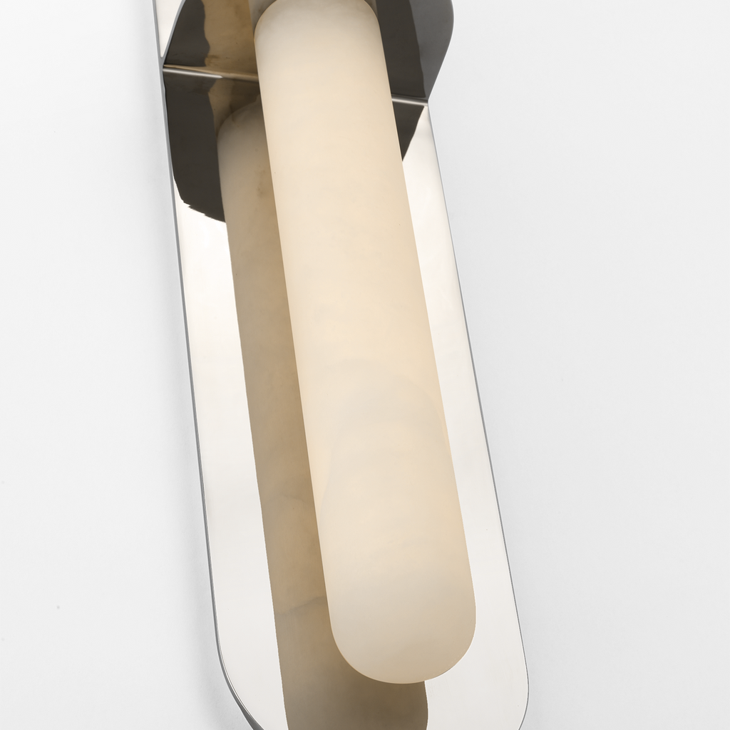 Fosse 28" Linear Tube Sconce | Polished Nickel | Alabaster