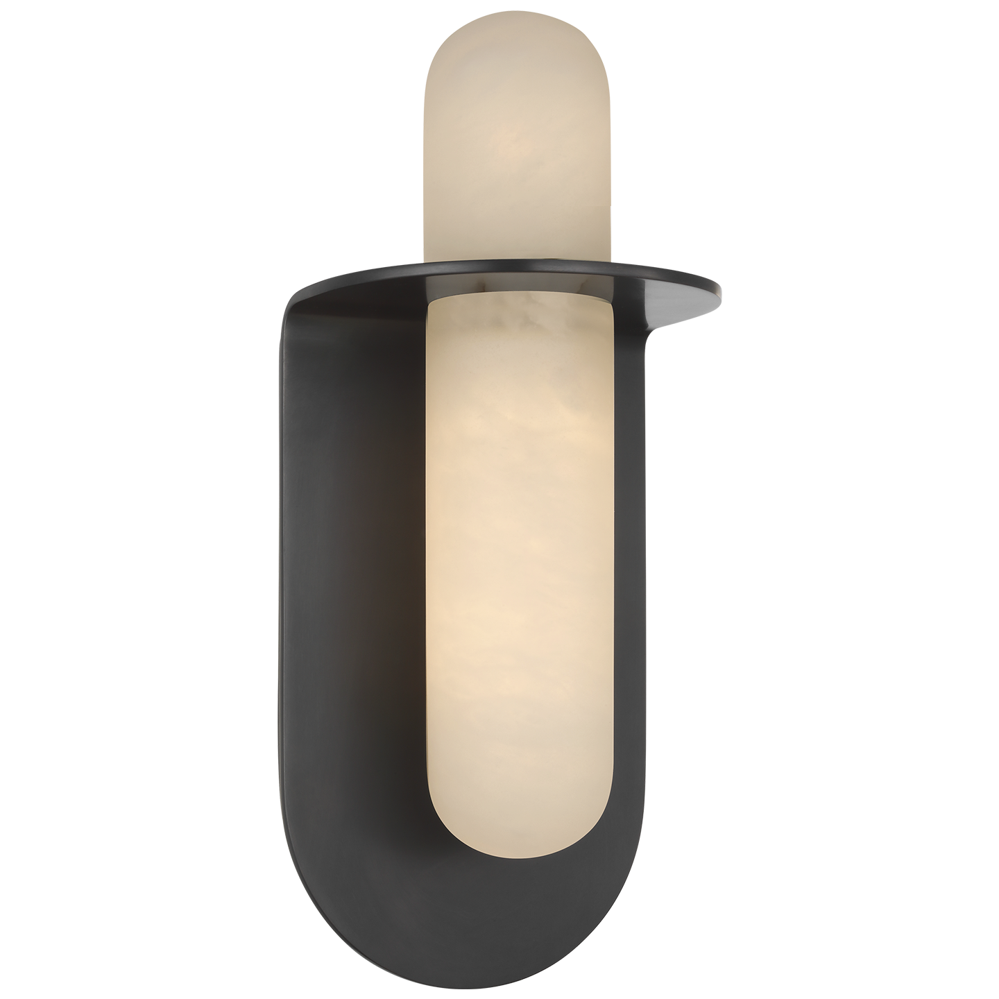 Fosse 11" Invertable Offset Oval Sconce | Bronze | Alabaster