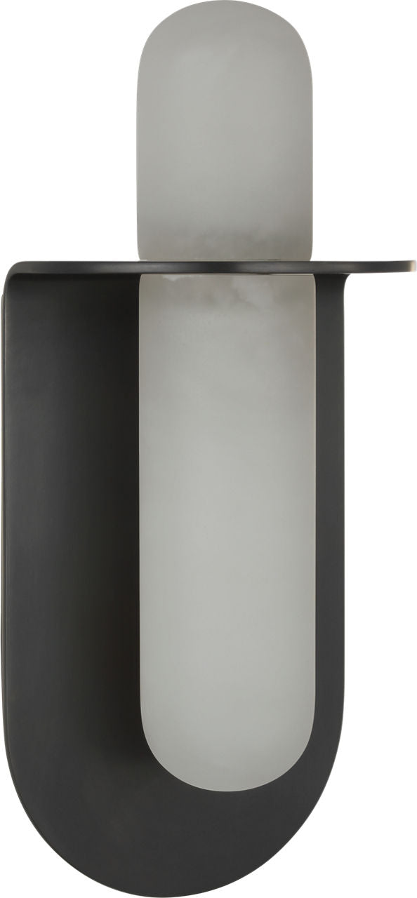 Fosse 11" Invertable Offset Oval Sconce | Bronze | Alabaster