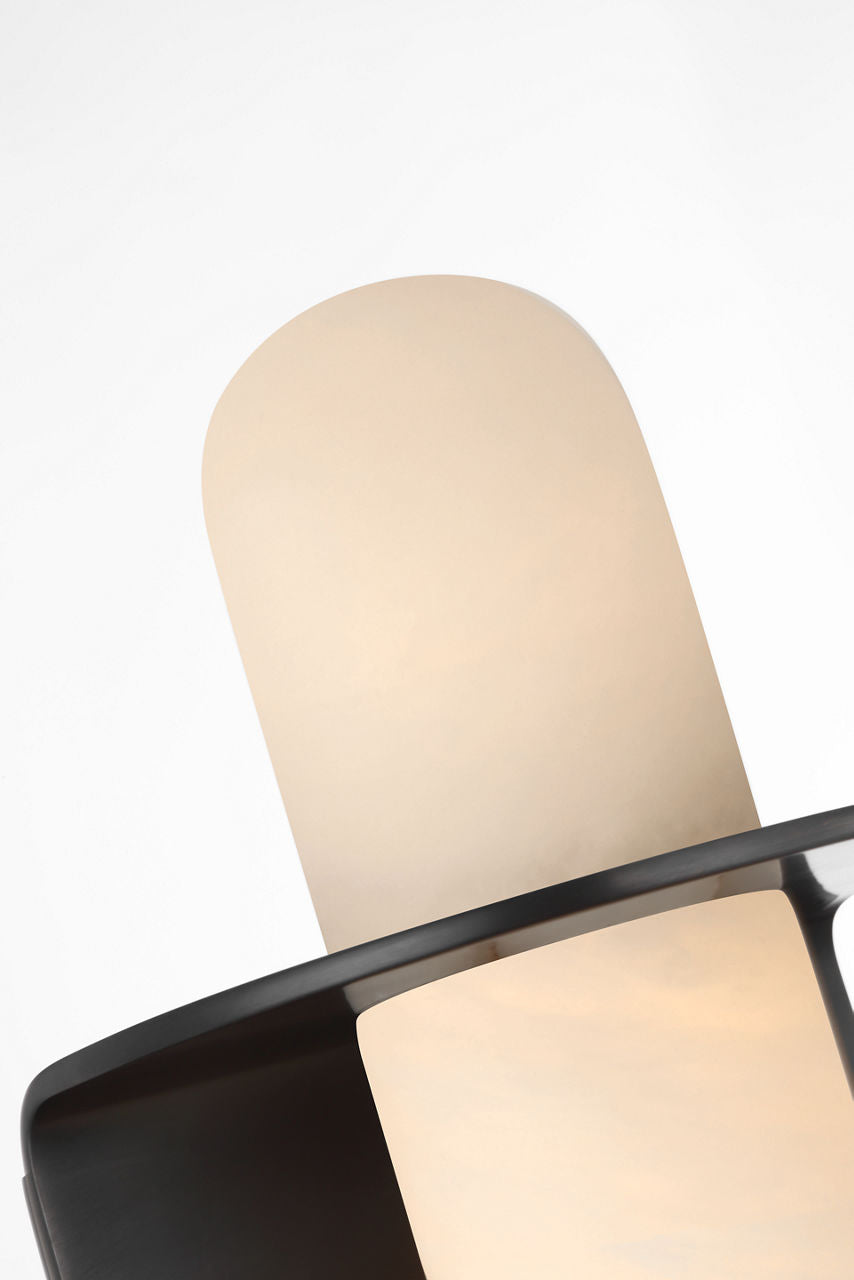 Fosse 11" Invertable Offset Oval Sconce | Bronze | Alabaster