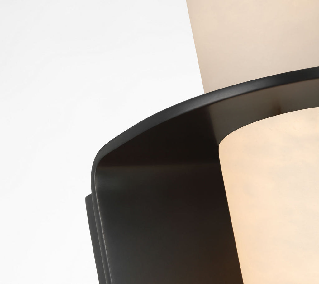 Fosse 11" Invertable Offset Oval Sconce | Bronze | Alabaster