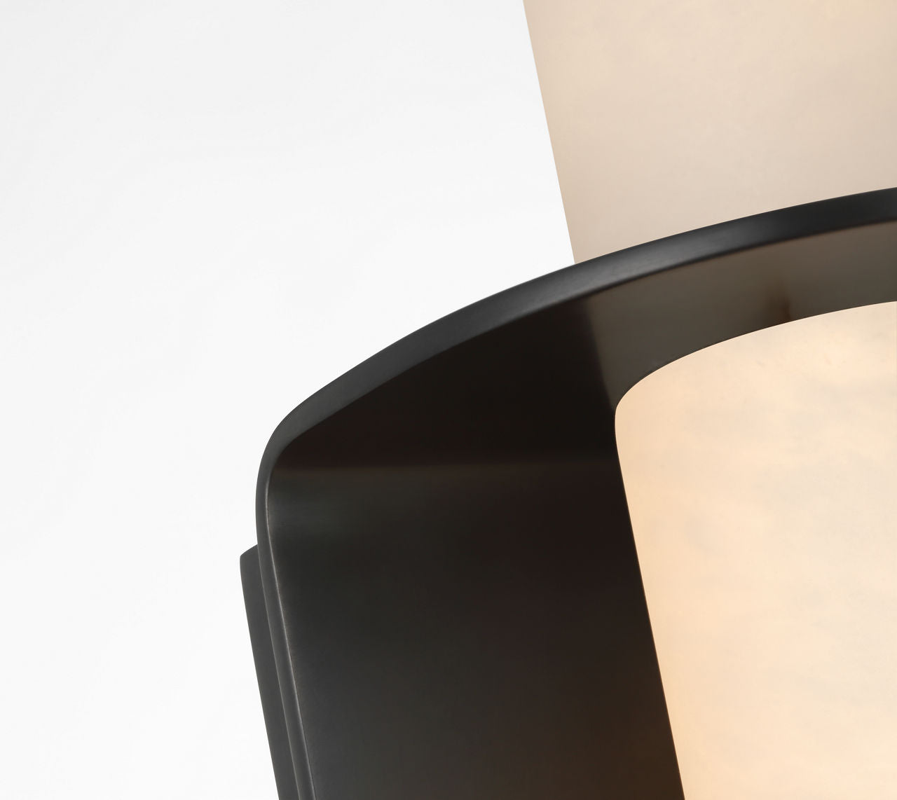 Fosse 11" Invertable Offset Oval Sconce | Bronze | Alabaster