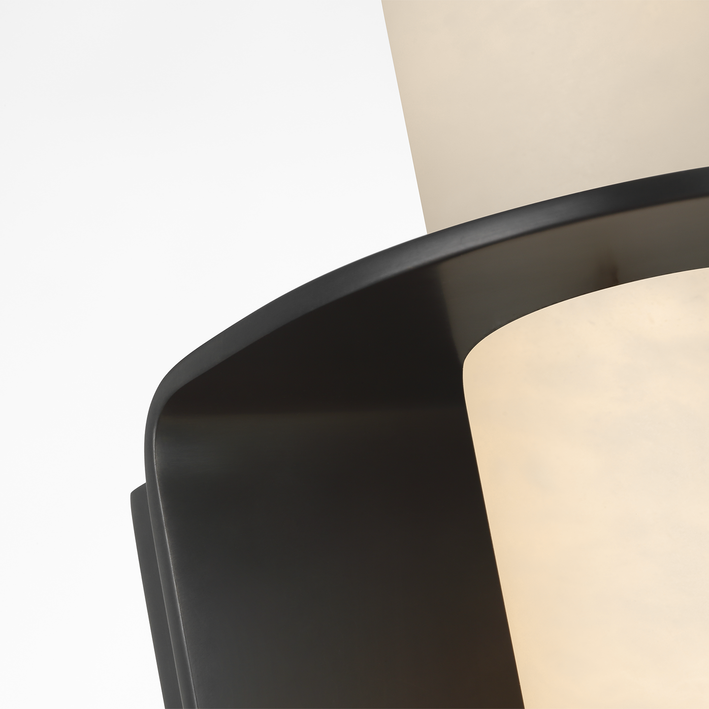Fosse 11" Invertable Offset Oval Sconce | Bronze | Alabaster