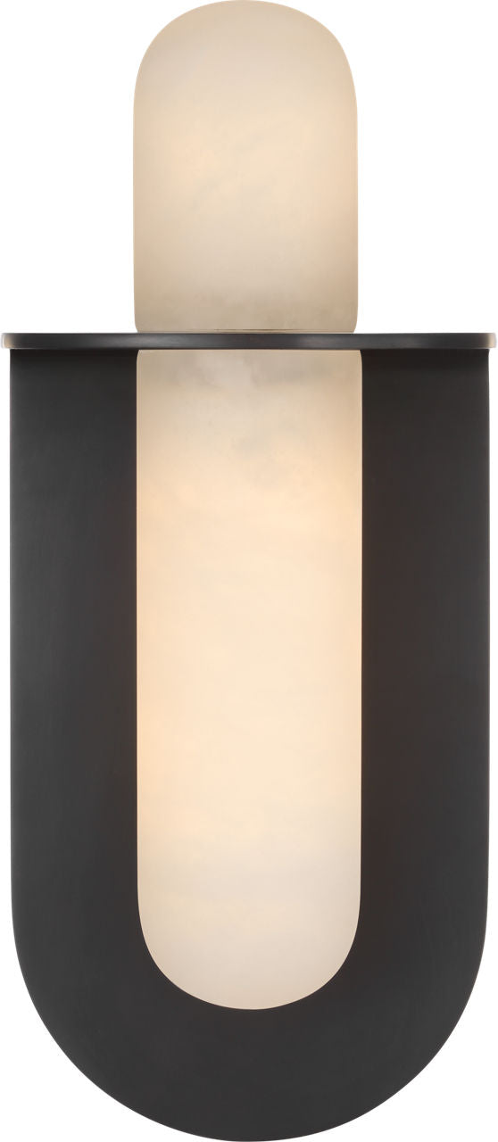 Fosse 11" Invertable Offset Oval Sconce | Bronze | Alabaster