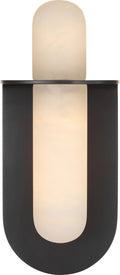 Fosse 11" Invertable Offset Oval Sconce | Bronze | Alabaster