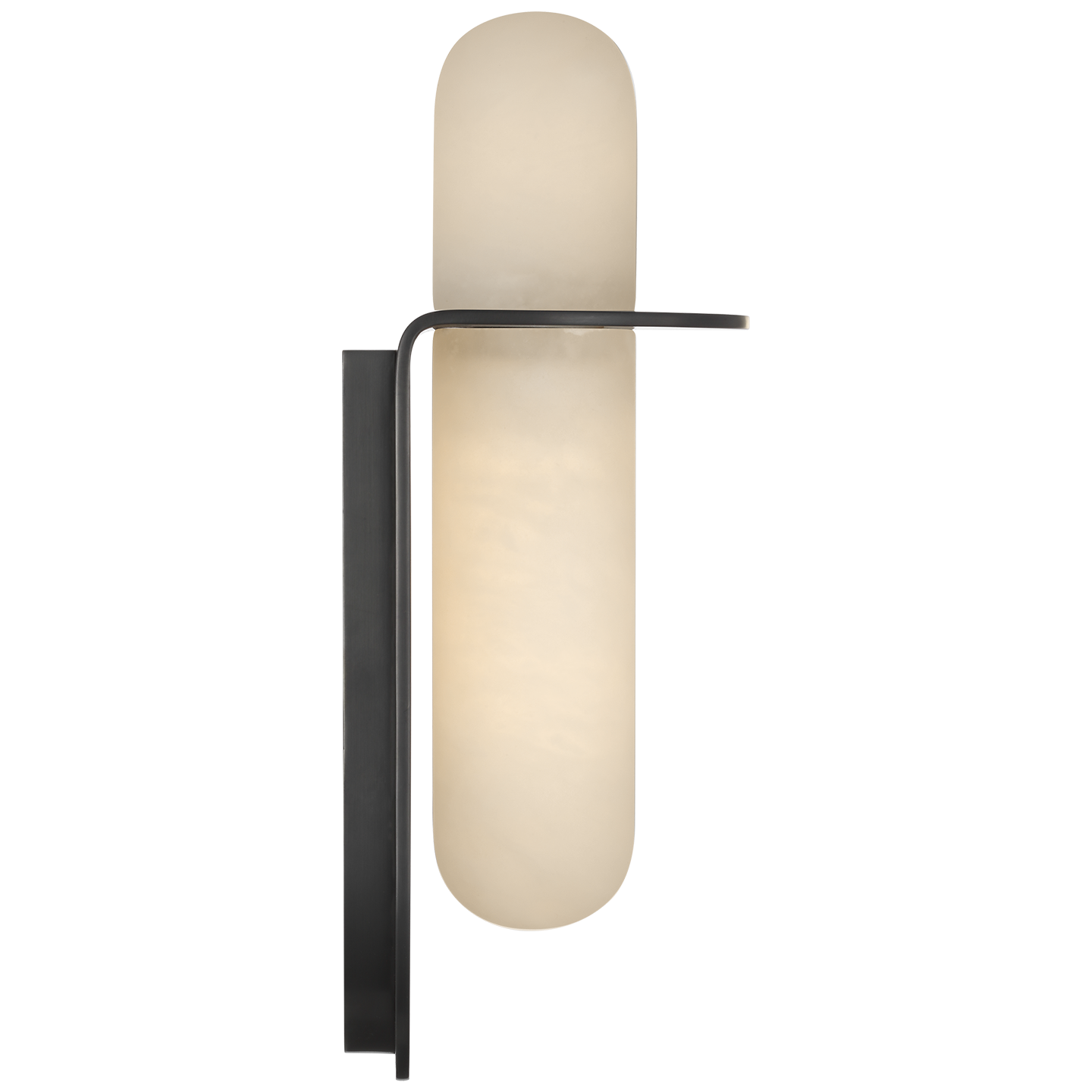 Fosse 11" Invertable Offset Oval Sconce | Bronze | Alabaster