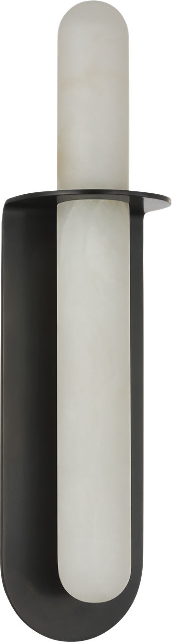 Fosse 18" Invertable Offset Oval Sconce | Bronze | Alabaster
