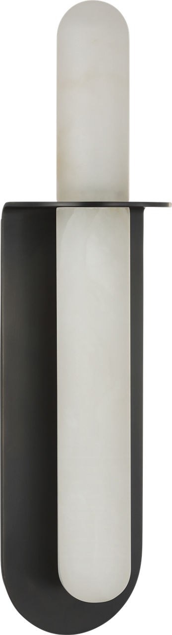Fosse 18" Invertable Offset Oval Sconce | Bronze | Alabaster