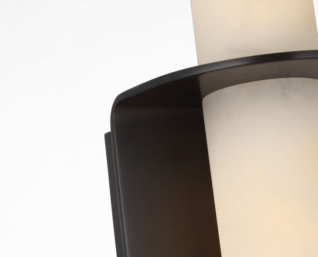Fosse 18" Invertable Offset Oval Sconce | Bronze | Alabaster