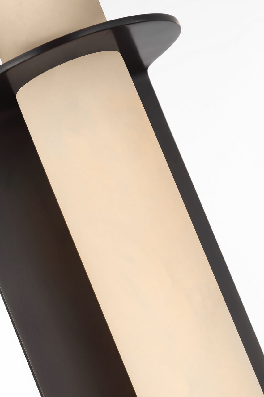 Fosse 18" Invertable Offset Oval Sconce | Bronze | Alabaster