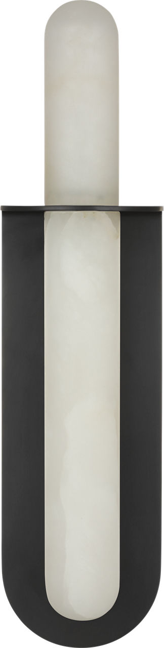 Fosse 18" Invertable Offset Oval Sconce | Bronze | Alabaster