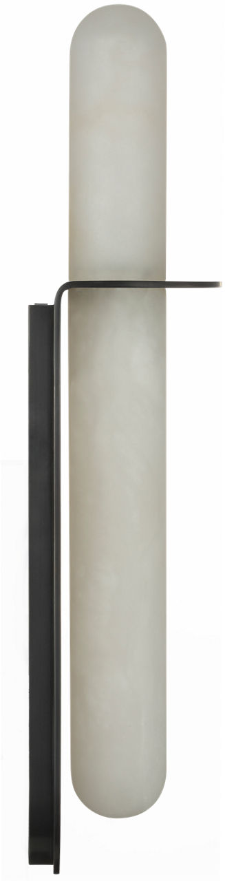 Fosse 18" Invertable Offset Oval Sconce | Bronze | Alabaster