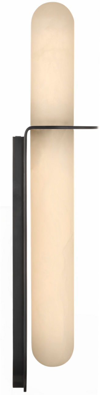 Fosse 18" Invertable Offset Oval Sconce | Bronze | Alabaster