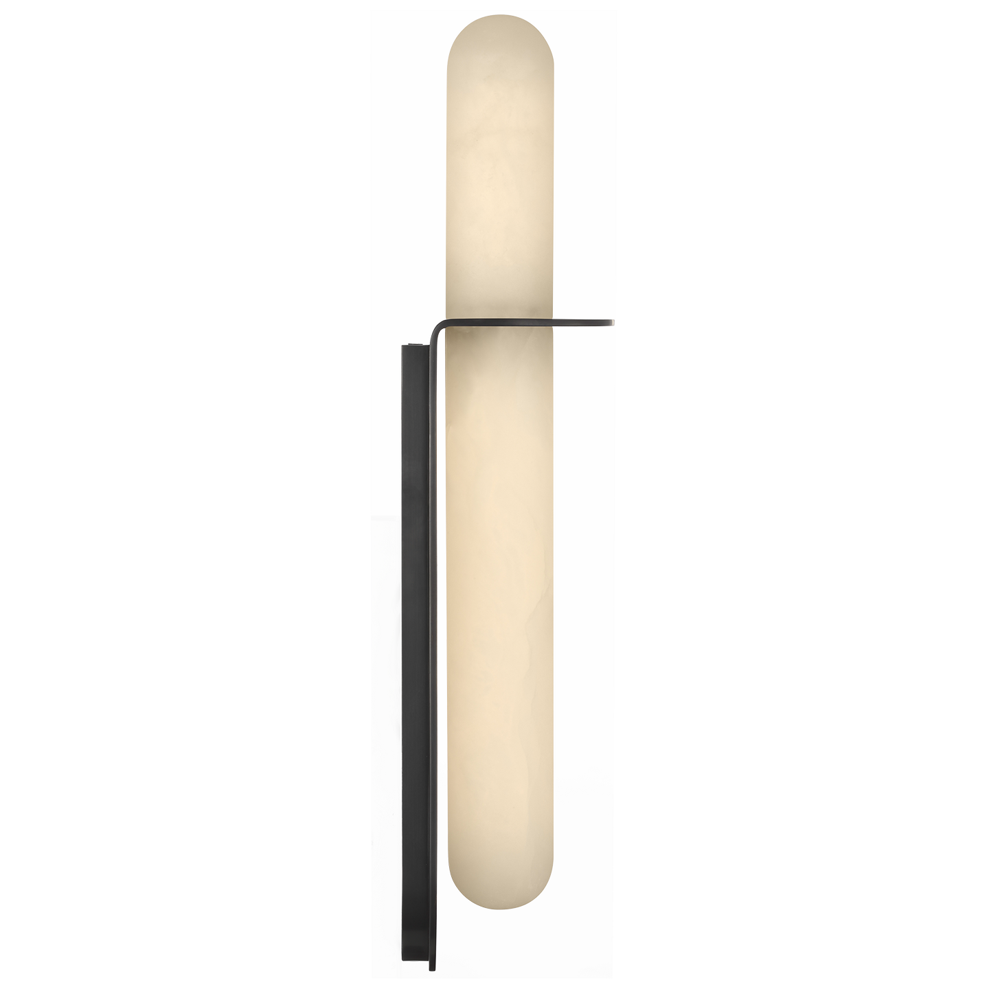 Fosse 18" Invertable Offset Oval Sconce | Bronze | Alabaster