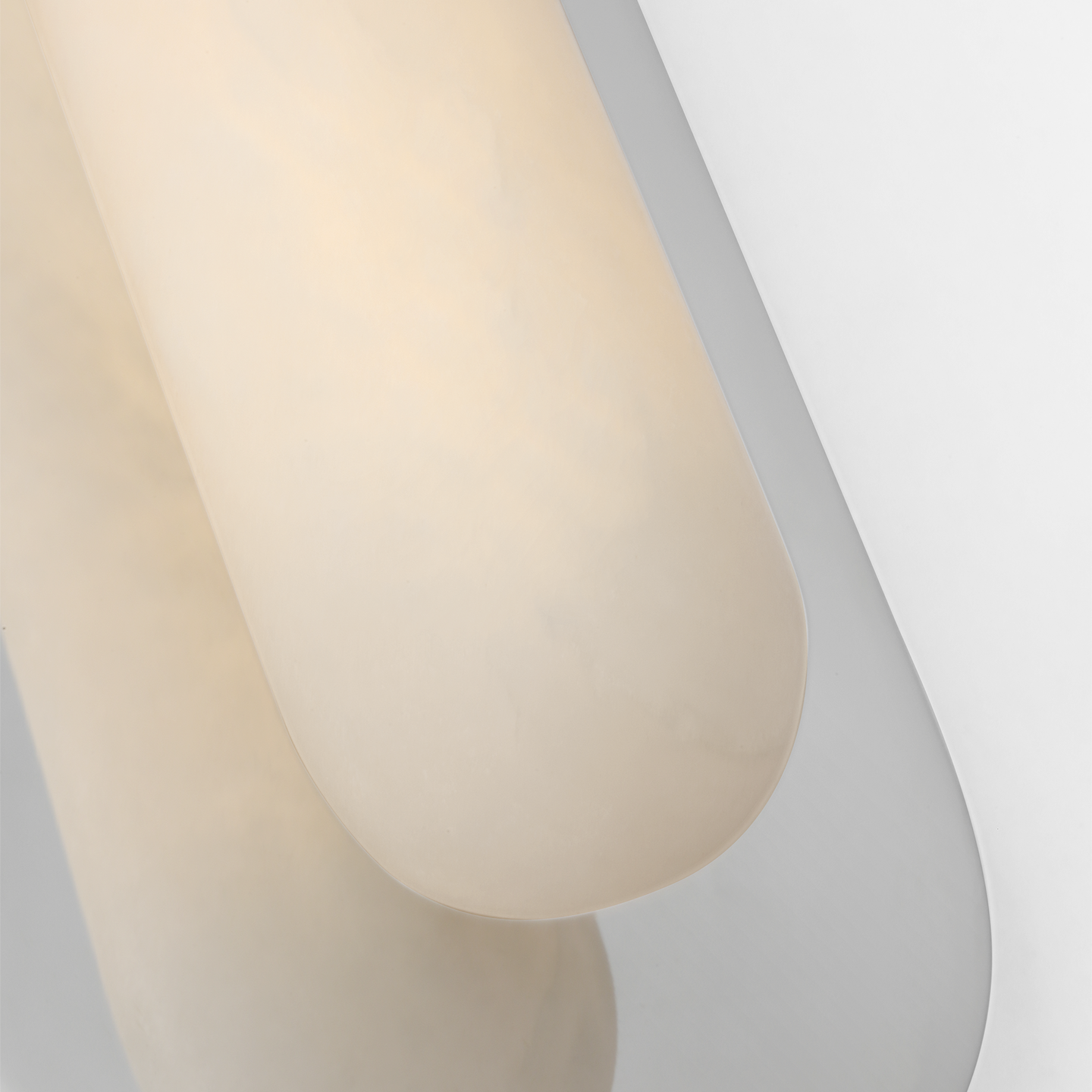 Fosse 18" Invertable Offset Oval Sconce | Polished Nickel | Alabaster