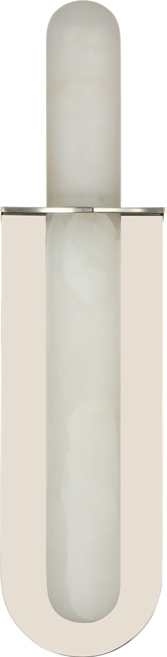 Fosse 18" Invertable Offset Oval Sconce | Polished Nickel | Alabaster