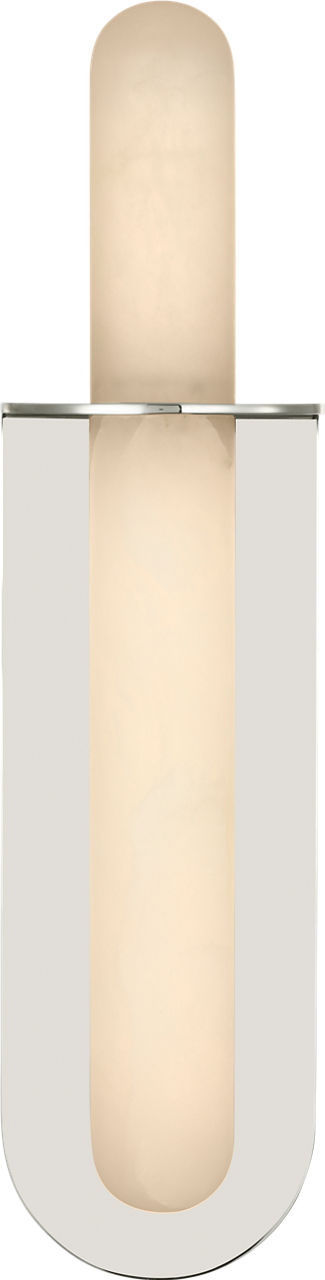 Fosse 18" Invertable Offset Oval Sconce | Polished Nickel | Alabaster
