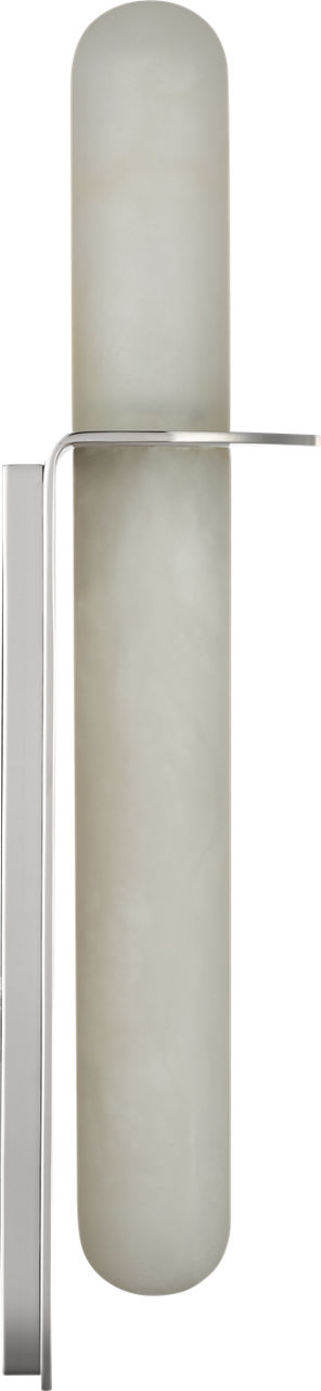 Fosse 18" Invertable Offset Oval Sconce | Polished Nickel | Alabaster