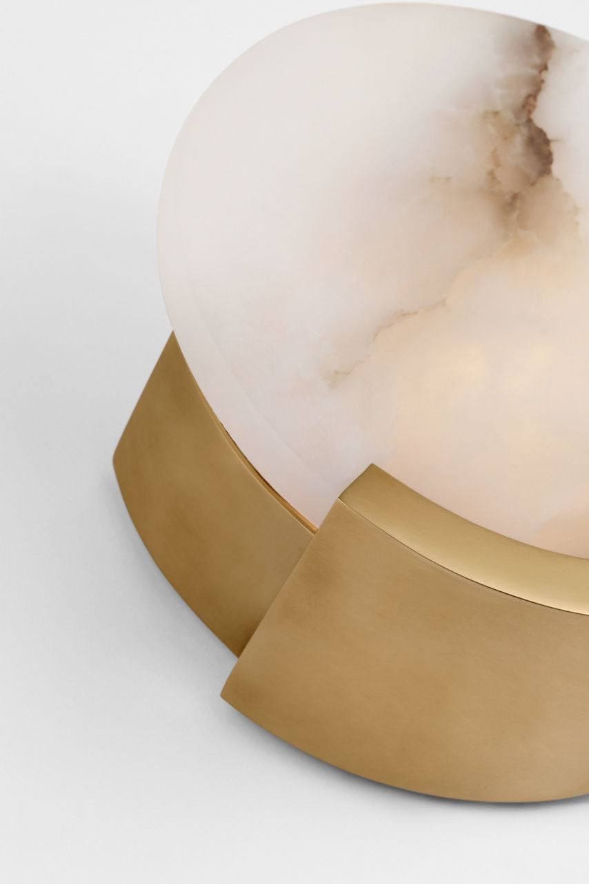Melange Sconce | Antique-Burnished Brass | Alabaster