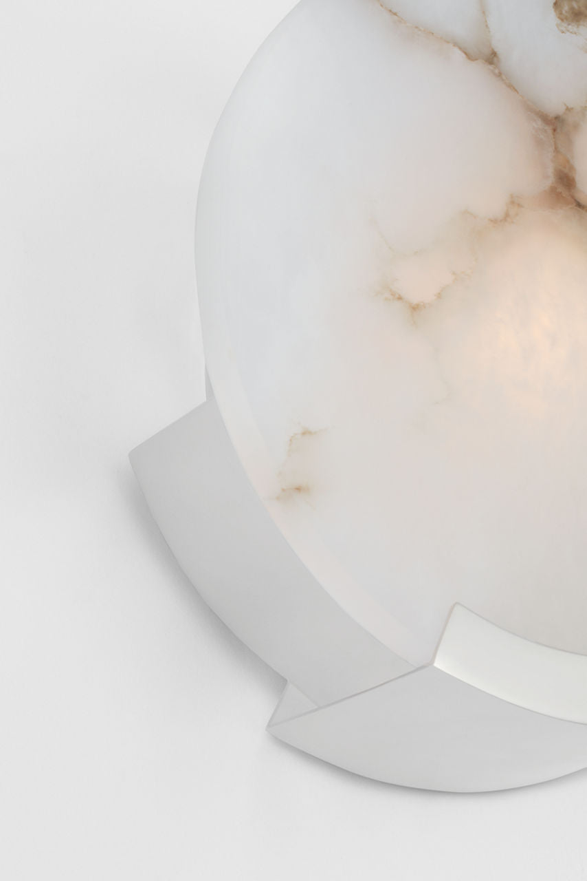 Melange Sconce | Polished Nickel | Alabaster