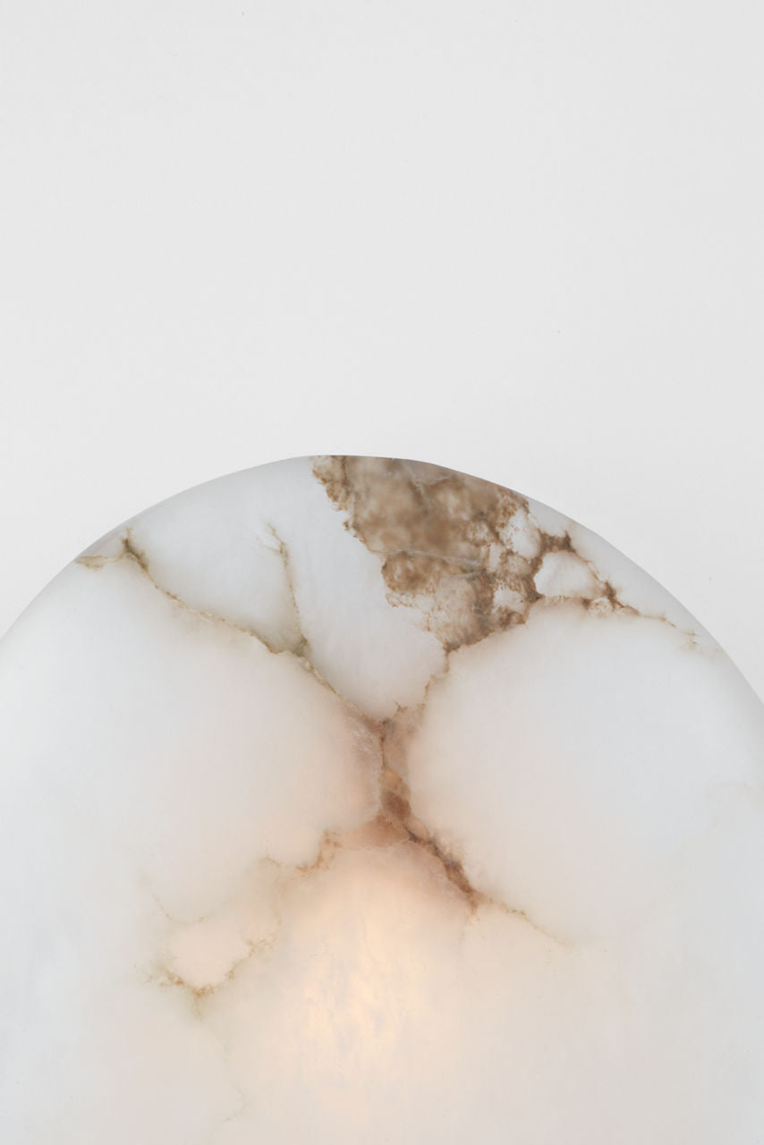 Melange Sconce | Polished Nickel | Alabaster