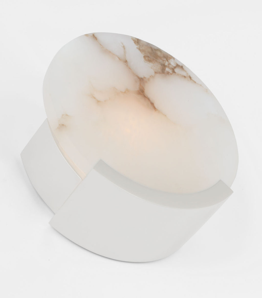 Melange Sconce | Polished Nickel | Alabaster