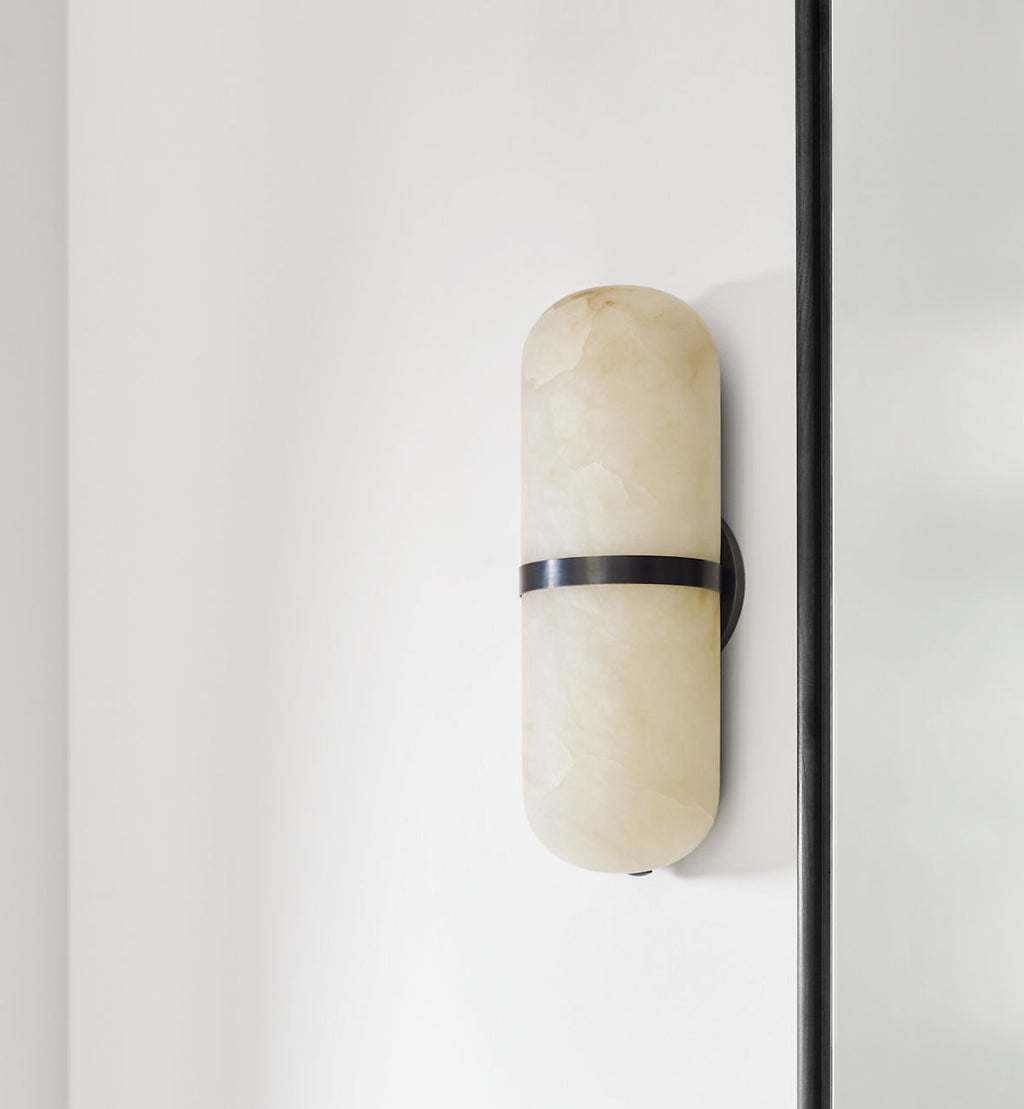 Melange Pill Form Sconce | Bronze | Alabaster