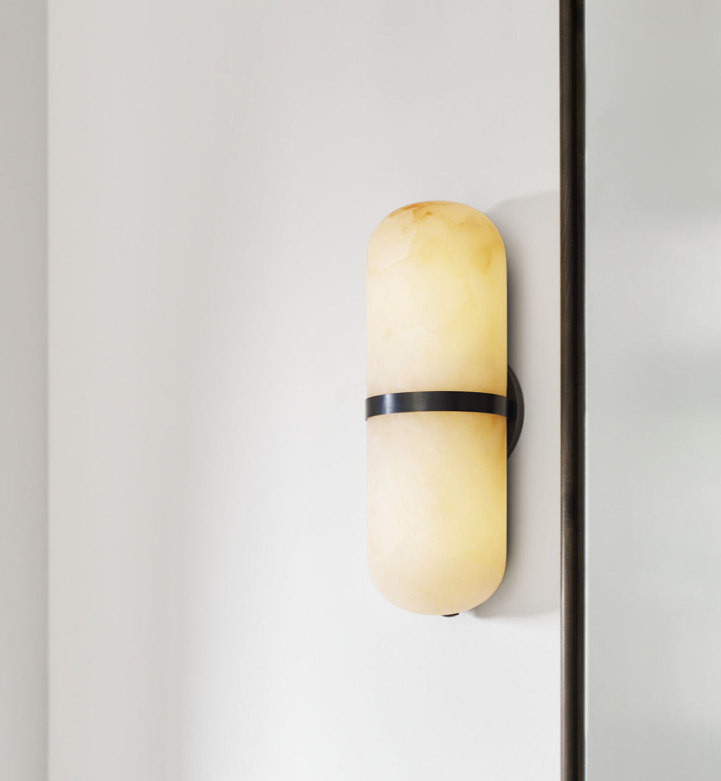 Melange Pill Form Sconce | Bronze | Alabaster