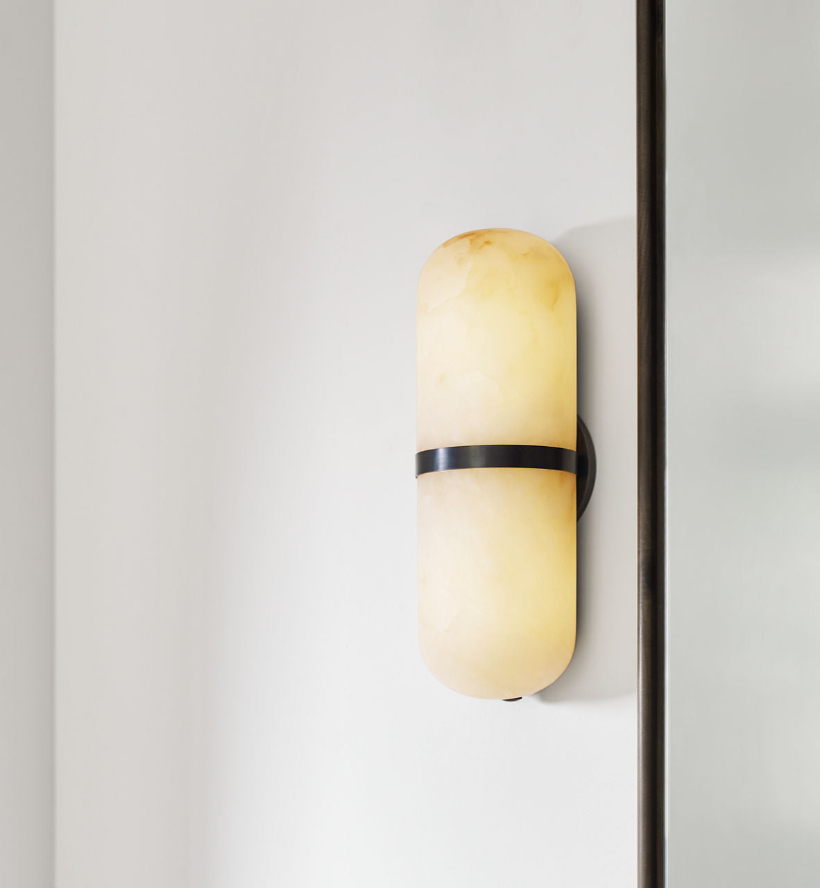 Melange Pill Form Sconce | Bronze | Alabaster