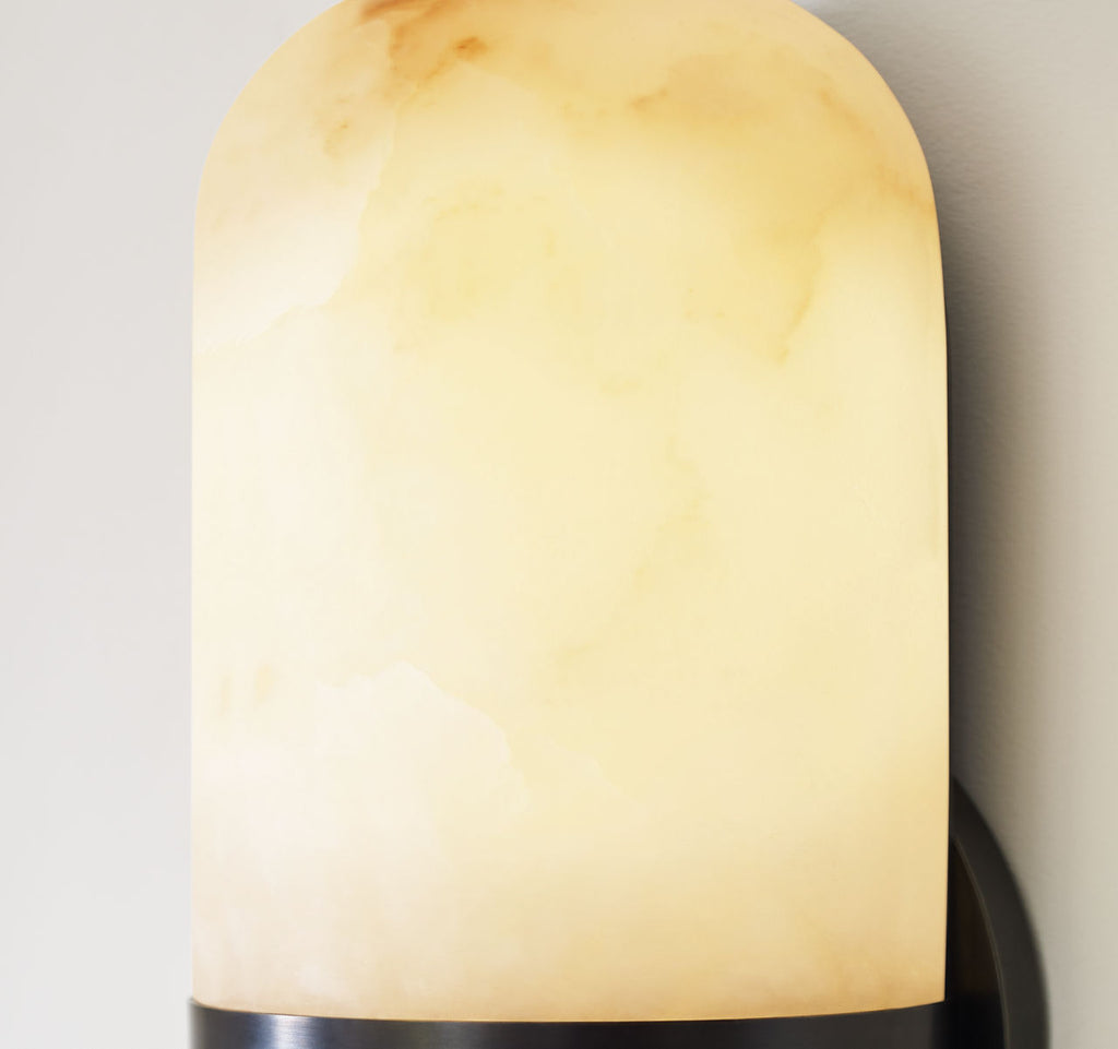 Melange Pill Form Sconce | Bronze | Alabaster