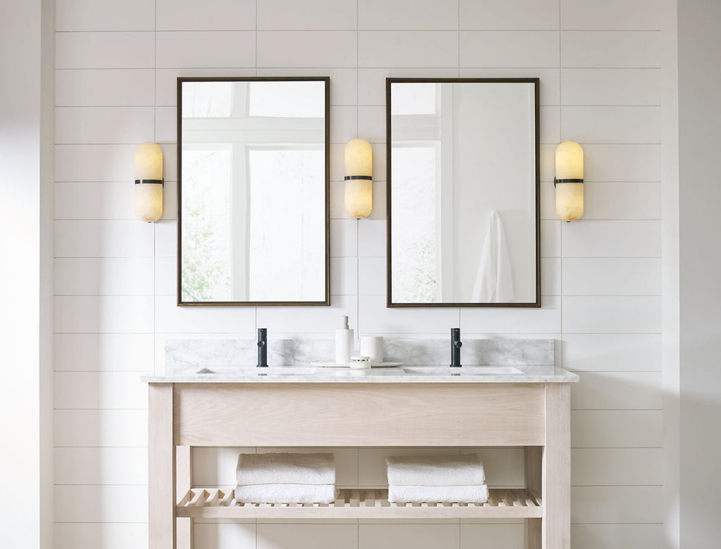 Melange Pill Form Sconce | Bronze | Alabaster