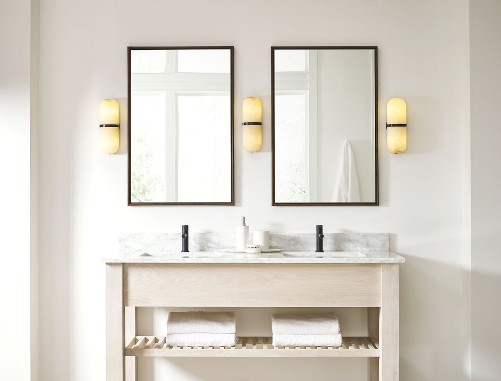 Melange Pill Form Sconce | Bronze | Alabaster