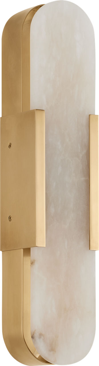 Melange Elongated Sconce | Antique-Burnished Brass | Alabaster