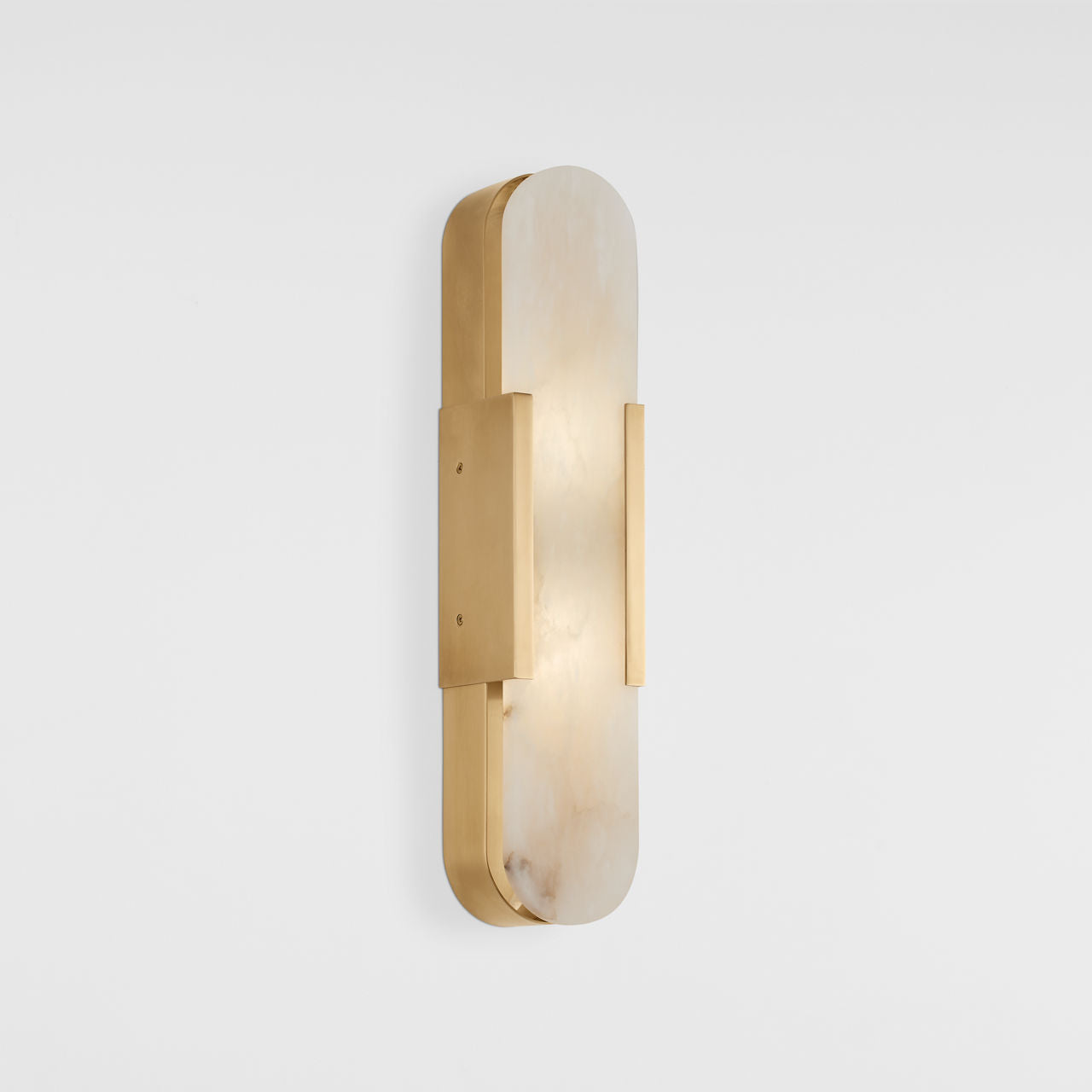 Melange Elongated Sconce | Antique-Burnished Brass | Alabaster