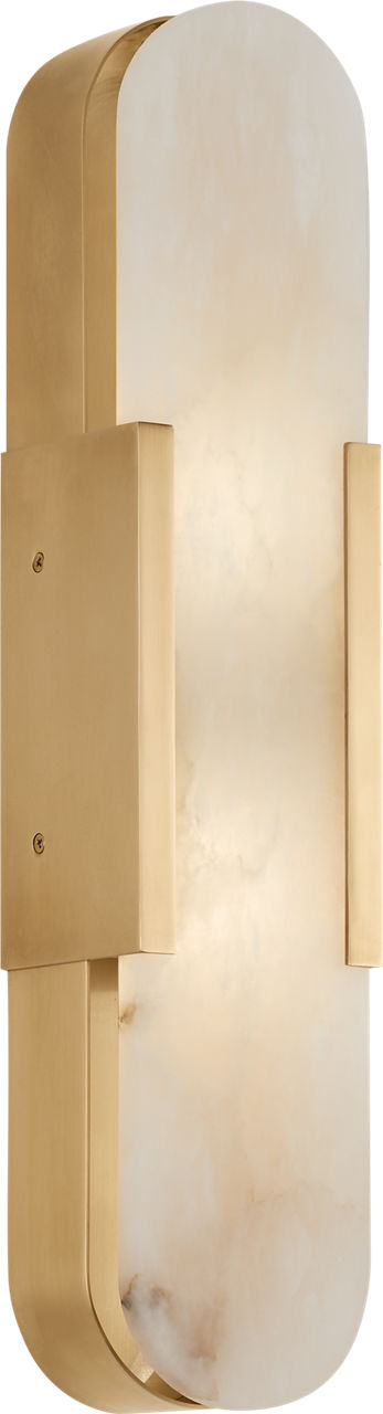 Melange Elongated Sconce | Antique-Burnished Brass | Alabaster