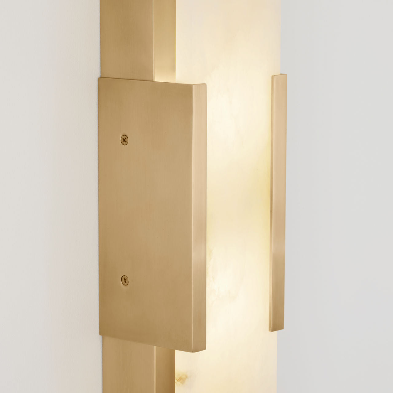 Melange Elongated Sconce | Antique-Burnished Brass | Alabaster