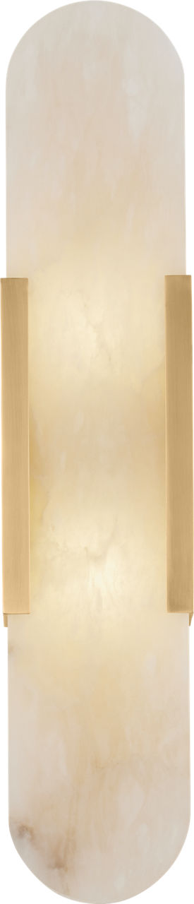 Melange Elongated Sconce | Antique-Burnished Brass | Alabaster