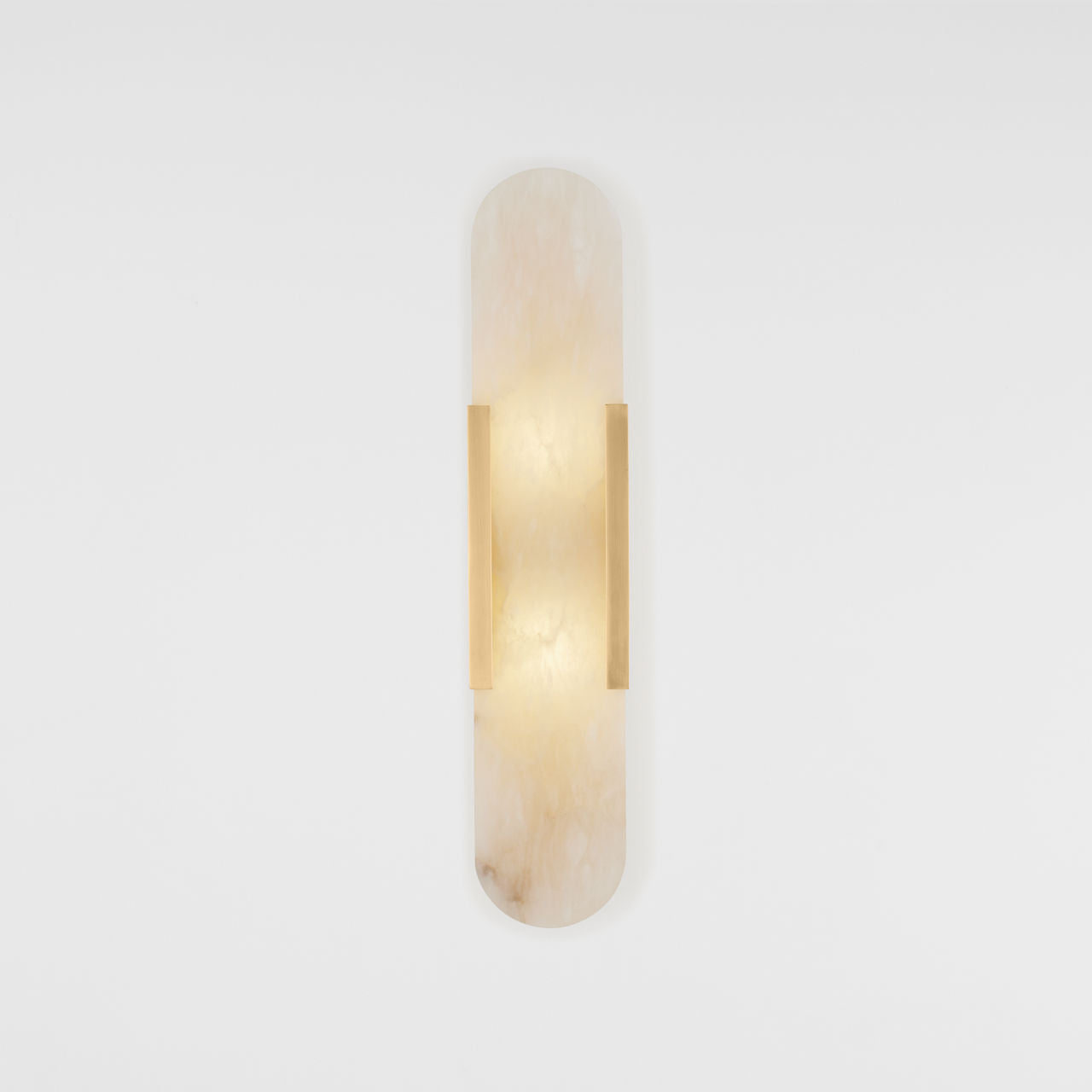 Melange Elongated Sconce | Antique-Burnished Brass | Alabaster