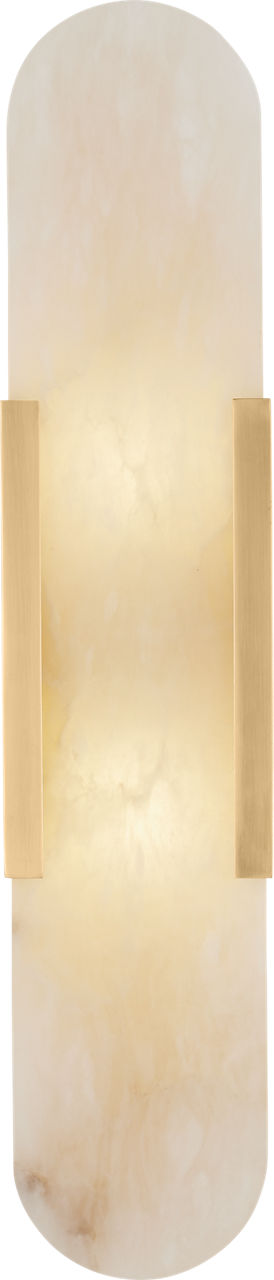 Melange Elongated Sconce | Antique-Burnished Brass | Alabaster