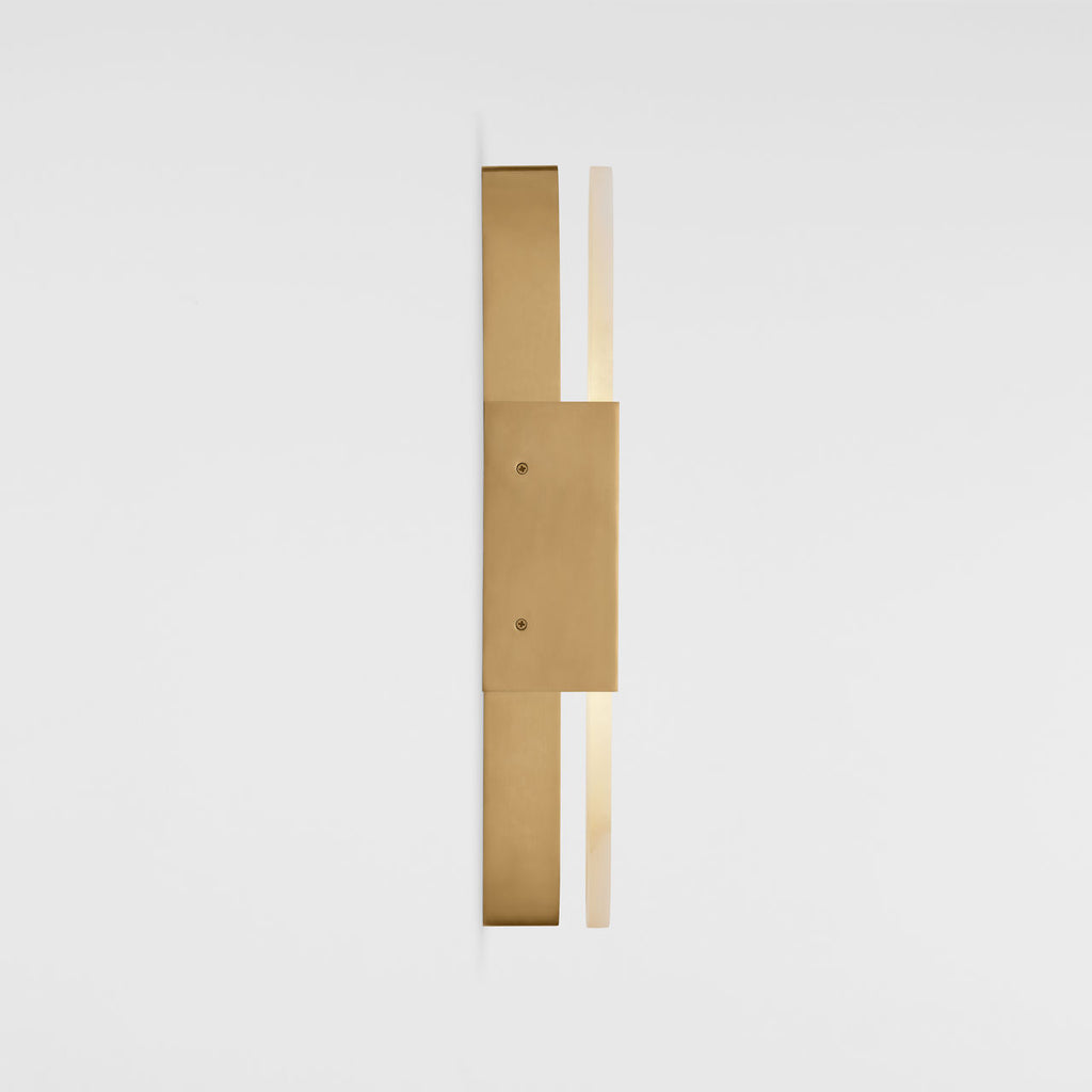Melange Elongated Sconce | Antique-Burnished Brass | Alabaster
