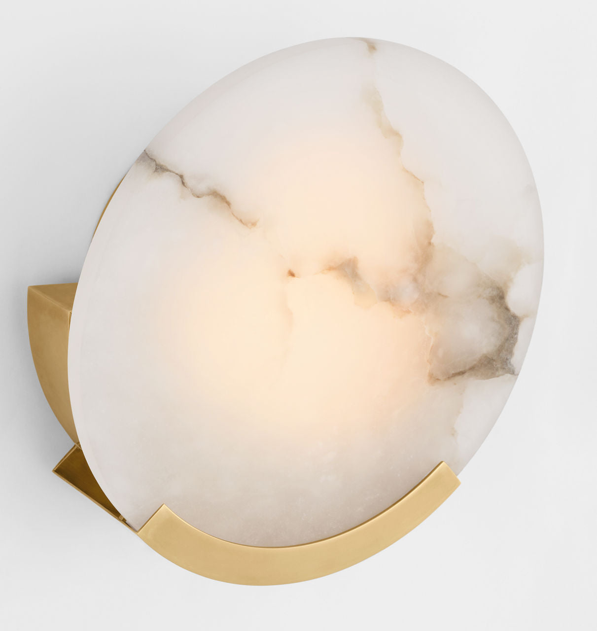 Melange 10" Sconce | Antique-Burnished Brass | Alabaster